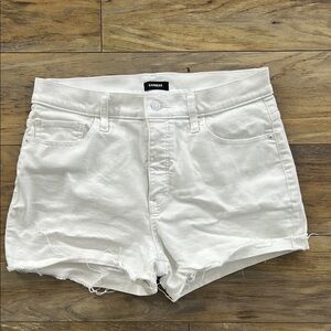 Express Women's Crisp White Jean Shorts